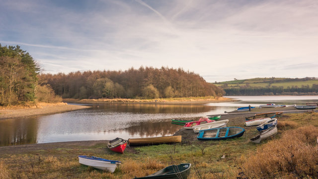 Russellstown Bay at the Blessington Lakes in County Wicklow, Ireland.