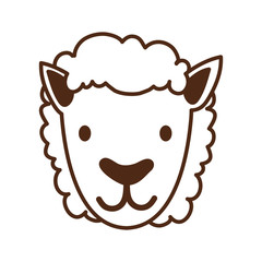 cute sheep farm animal character