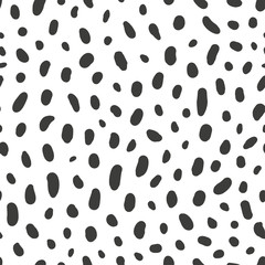 Simple animalistic abstract seamless patterns with spots and dots. Background for decoration, wrapping paper, wallpaper, cards and greetings. Minimalistic wild style two colors