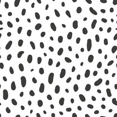 Cotton fabric Simple animalistic abstract seamless patterns with spots and dots. Background for decoration, wrapping paper, wallpaper, cards and greetings. Minimalistic wild style two colors