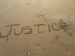Justice quoted on beach 