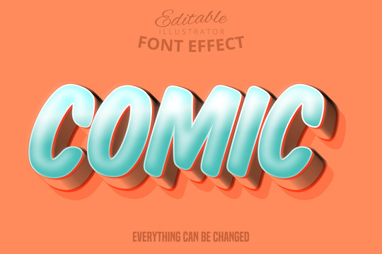 Modern Comic Script Editable Typography Font Effect