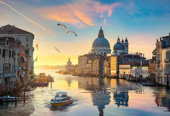 Zelfklevend Fotobehang Canal Grande in Venetië © Givaga