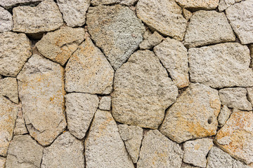 Detail of the old stone wall