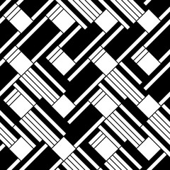 Seamless pattern with oblique black segments