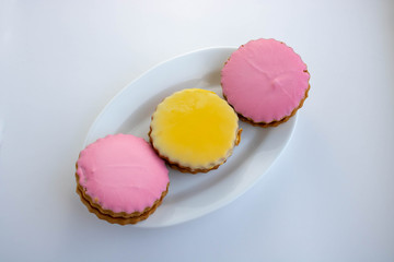 Sugar Cookie With Sprinkles Isolated On White