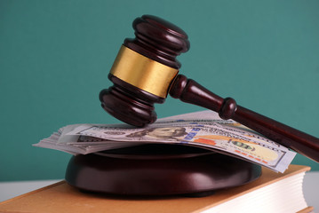gavel and money