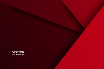 Obraz premium Abstract. Red geometric shape overlap background. paper art style ,light and shadow. vector.