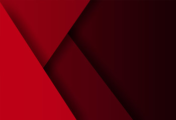 Abstract. Red geometric shape overlap background. paper art style ,light and shadow. vector.