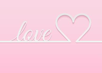 Happy Valentine day background. Design with heart. Vector. pink background. Vector.