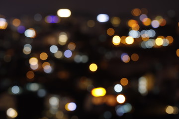 Obraz premium Beautiful city night light bokeh