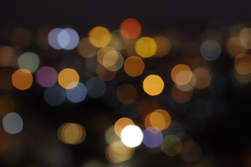 Beautiful city night light bokeh