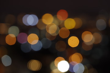 Beautiful city night light bokeh