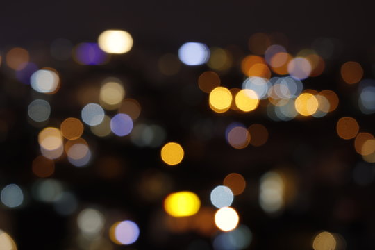 Beautiful city night light bokeh