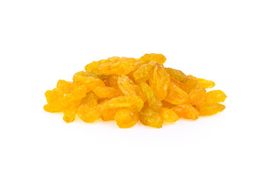 sultana raisins isolated on white background