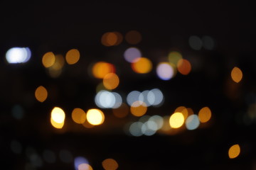 Beautiful city night light bokeh