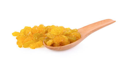 sultana raisins isolated on white background