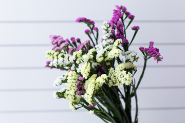 Beautiful bouquet of beautiful flowers. The work of the florist. Flower delivery