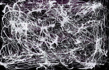 Abstract ink background on black background, stroke, stripes, splashes, hand draw. Design for backgrounds, wallpapers, prints, covers and packaging