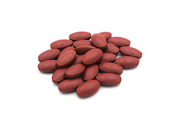 pills isolated on white background.