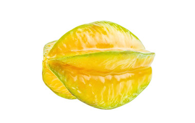 Fresh fruit carambola on white background