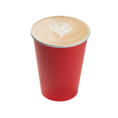 disposable paper cup of coffee