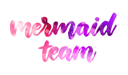 Mermaid team lettering