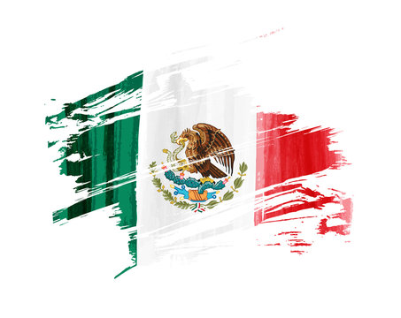 Grunge Mexico flag