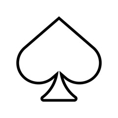 casino poker spade figure icon