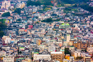 Fototapeta premium Nagasaki, Japan Cityscape at Dusk