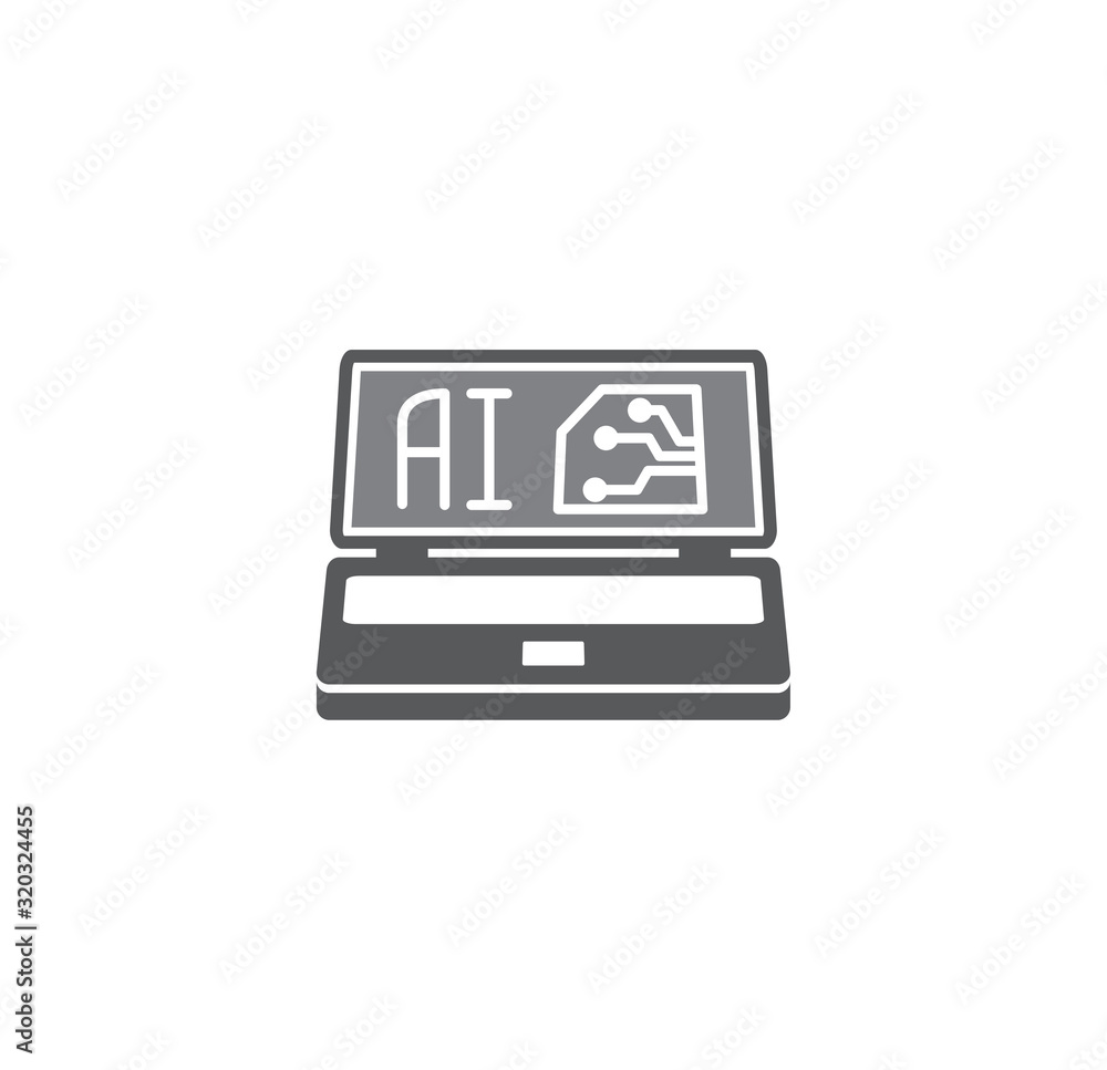 Poster ai related icon on background for graphic and web design. simple illustration. internet concept symb