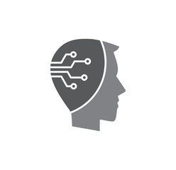 Ai related icon on background for graphic and web design. Simple illustration. Internet concept symbol for website button or mobile app.