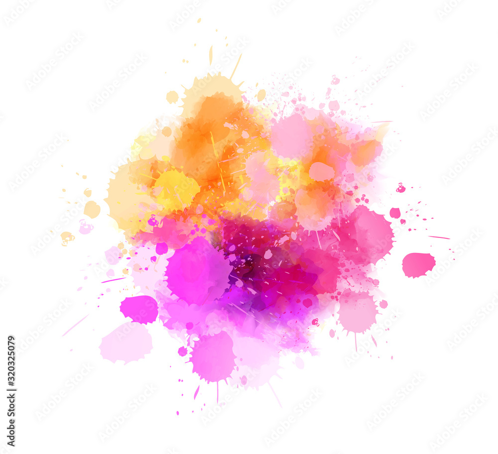 Canvas Prints Multicolored splash watercolor blot