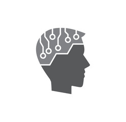 Ai related icon on background for graphic and web design. Simple illustration. Internet concept symbol for website button or mobile app.