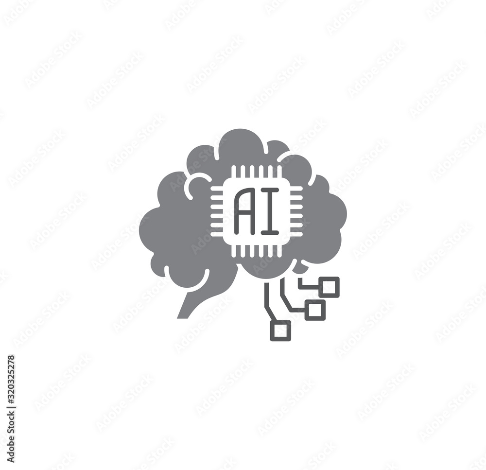 Poster ai related icon on background for graphic and web design. simple illustration. internet concept symb