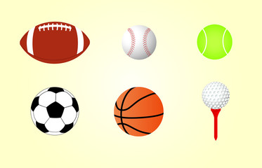 Vector set of sport balls