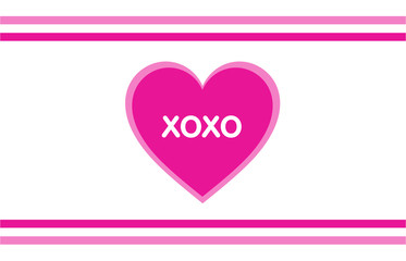 Vector Valentines Love Heart Graphic