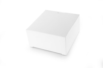 close up of a white box on white background
