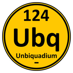 Periodic table element unbiquadium icon.