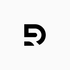 RD DR Monogram Logo vector template - obrazy, fototapety, plakaty
