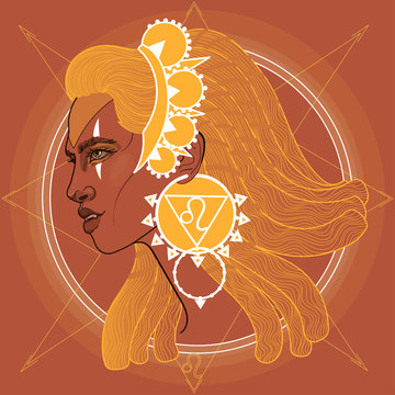  profile girl lion fangs queen goddess zodiac sign horoscope 