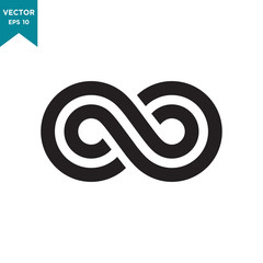 infinity vector icon in trendy flat design 