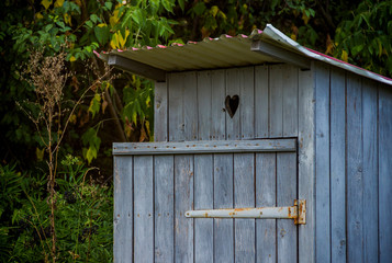 wooden toilet in nature
