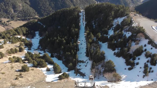 Arinsal Ski Resort, Andorra - Fallo the gondola, Dolly In