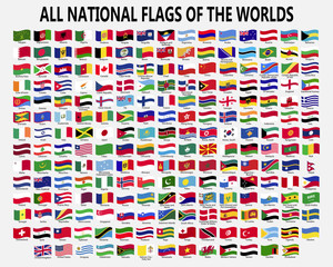 All national flags countries of the world.