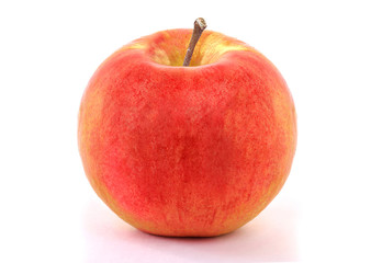 Red apples without leaves isolated