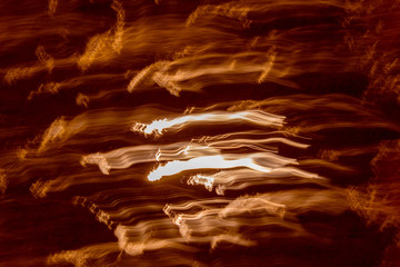 Abstract pattern on sand with a modified color and texture