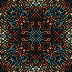 Vector mosaic art pattern. Curved mosaic image