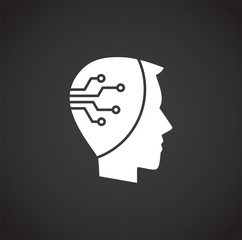 Ai related icon on background for graphic and web design. Simple illustration. Internet concept symbol for website button or mobile app.