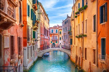 Abwaschbare Fototapete Melone Kanal in Venedig, Italien